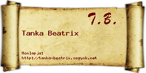 Tanka Beatrix névjegykártya